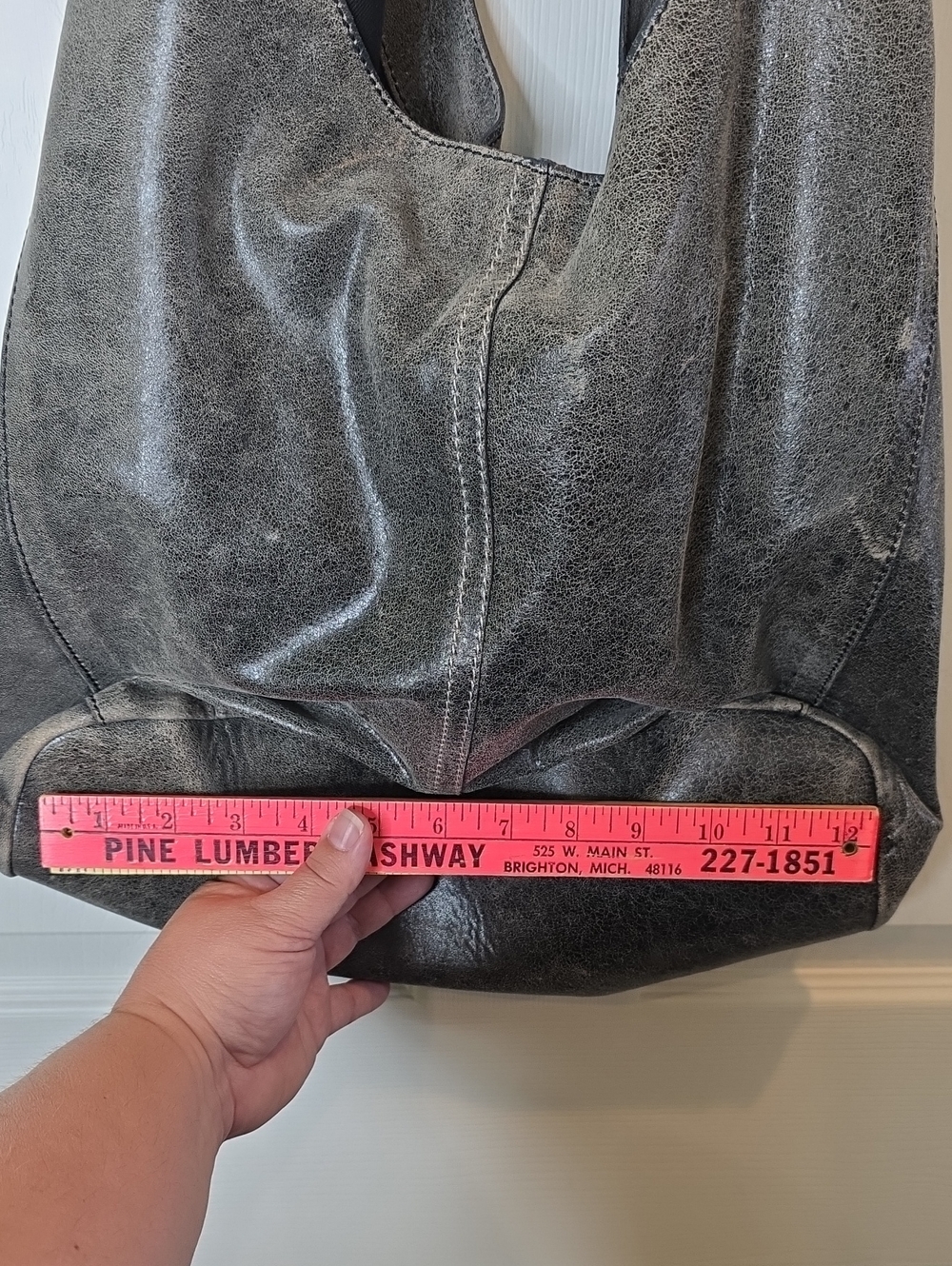 Free People Hadley Distress Slouchy Oversized Distressed Shoulder Bag Tote - Picture 12 of 13